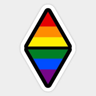 #nerfingwithpride Auxiliary Logo - LGBTQIA+ Pride Flag Sticker